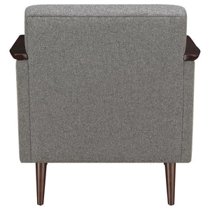 Justin - Upholstered Accent Chair - Grey and Brown