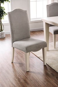 Daniella - Side Chair (Set of 2) - Antique White / Gray