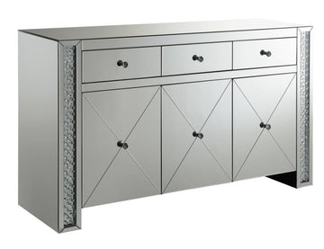 Maya - 3-Drawer Accent Cabinet - Silver