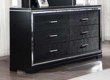 Cappola - Rectangular 6-Drawer Dresser - Silver And Black