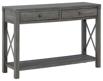 Freedan - Console Sofa Table - Grayish Brown