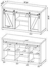 Coaster - 3-shelf Sliding Doors TV Console