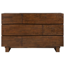 Genevieve - 6-Drawer Rectangular Dresser - Dark Brown