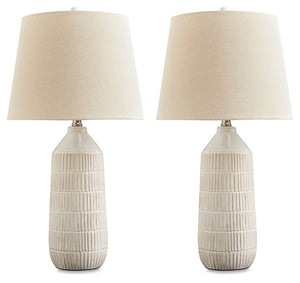 Willport - Off White - Ceramic Table Lamp (Set of 2)