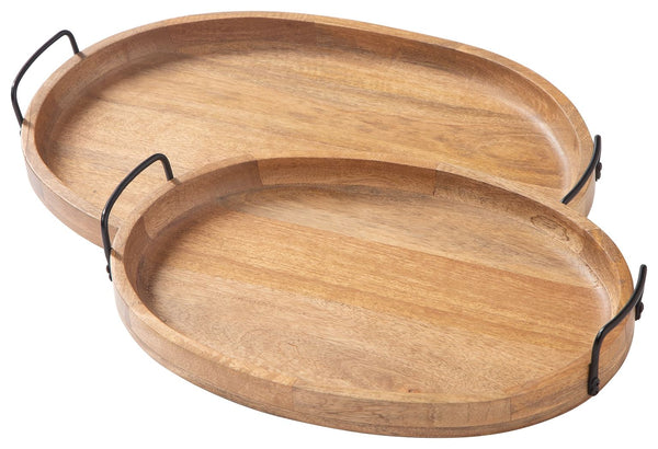 Jocelyne Tray Set (Set of 2) Brown / Black