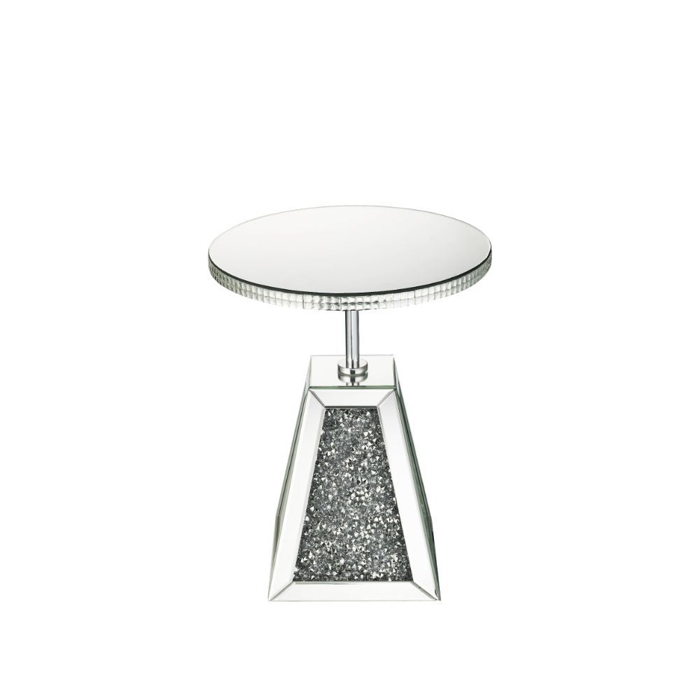 Noralie - Accent Table - Mirrored & Faux Diamonds - 20
