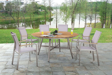 Arshana - Patio Table - Champagne / Oak