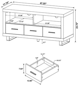 Alton - 3-drawer Black Oak TV Console