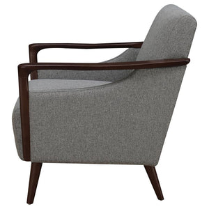 Justin - Upholstered Accent Chair - Grey and Brown