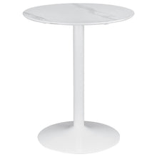 Arkell - Round Pedestal Counter Height Table - White