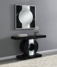 Eliana - Geometric Console Table With Led Lighting - Black