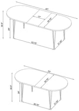 Heather - Oval Dining Table With Hairpin Legs - Matte White and Chrome