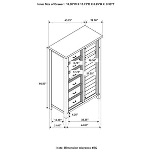 Barstow - 8-Drawer Door Chest - Pinot Noir