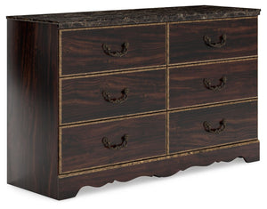 Glosmount - Two-tone - Six Drawer Dresser