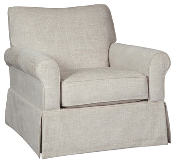 Searcy - Swivel Glider Accent Chair - Quartz