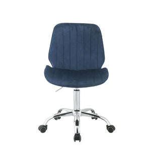 Muata - Office Chair - Twilight Blue Velvet & Chrome