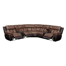 Jaylen - Sectional Sofa - Toffee & Espresso Polished Microfiber