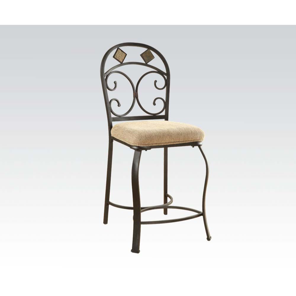 Kiele - Counter Height Chair (Set of 2) - Oak & Antique Black - 42