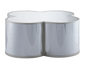 Clover - Coffee Table - Silver & Champagne Finish
