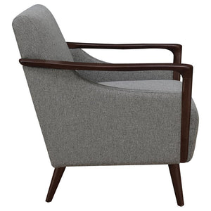 Justin - Upholstered Accent Chair - Grey and Brown