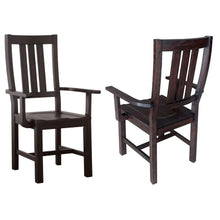 Calandra - Slat Back Arm Chairs (Set of 2) - Vintage Java