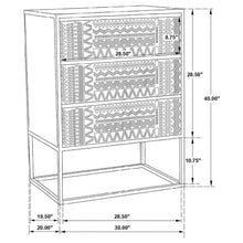 Alcoa - 3-Drawer Accent Cabinet - Black