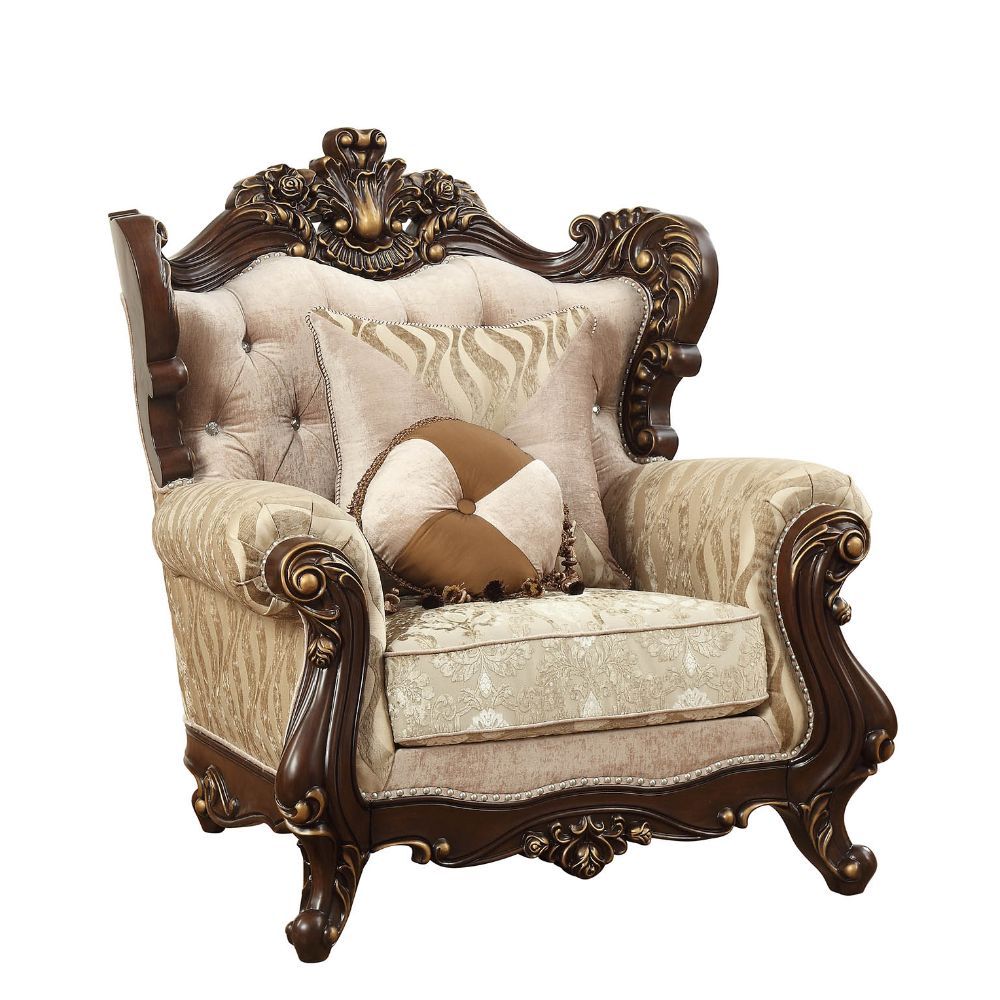 Shalisa - Chair - Fabric & Walnut